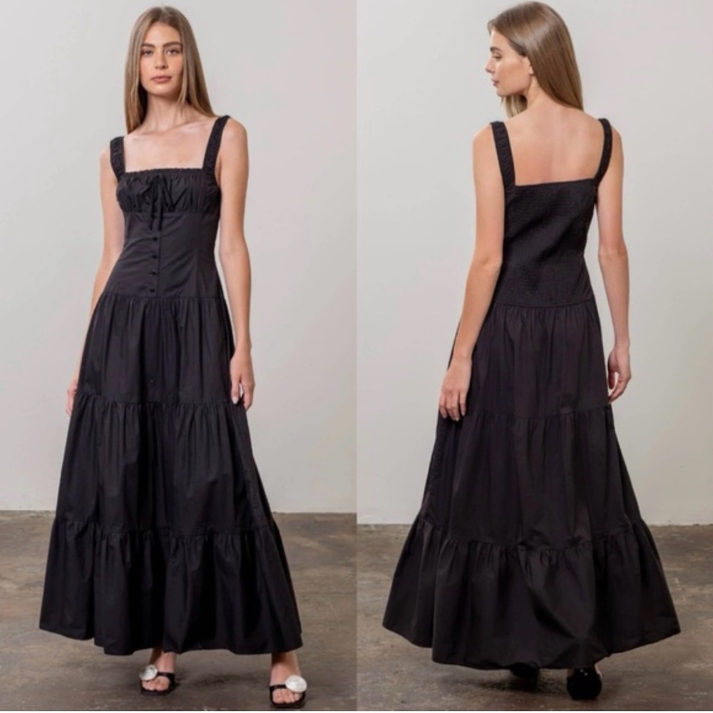 Moon River Corset Maxi Dress